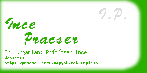 ince pracser business card